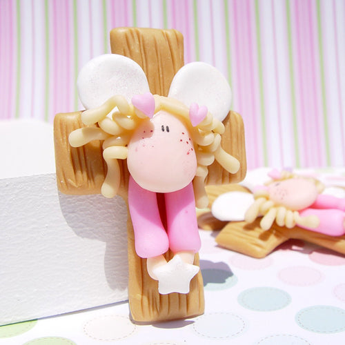 Cruz Angelita Fucsia Imán