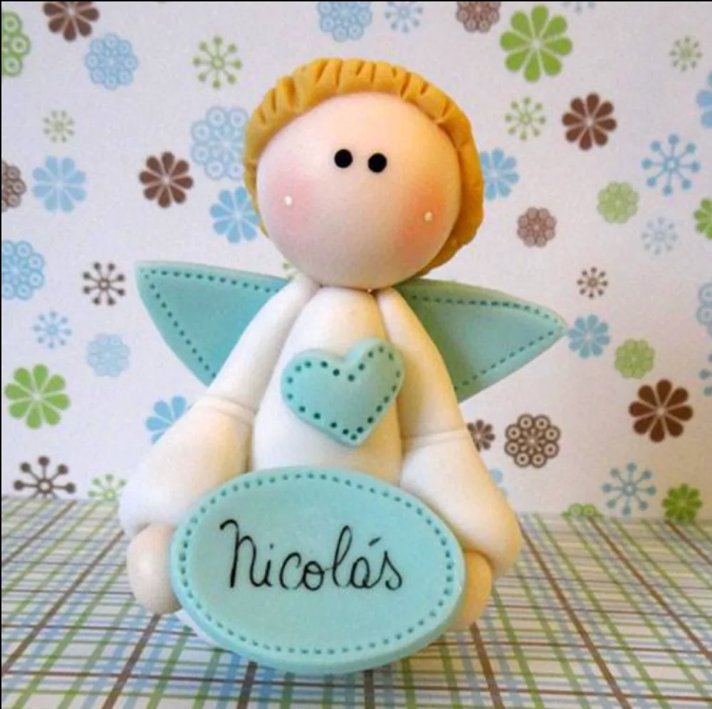 Recuerdo bautizo porcelana fría MiniKids